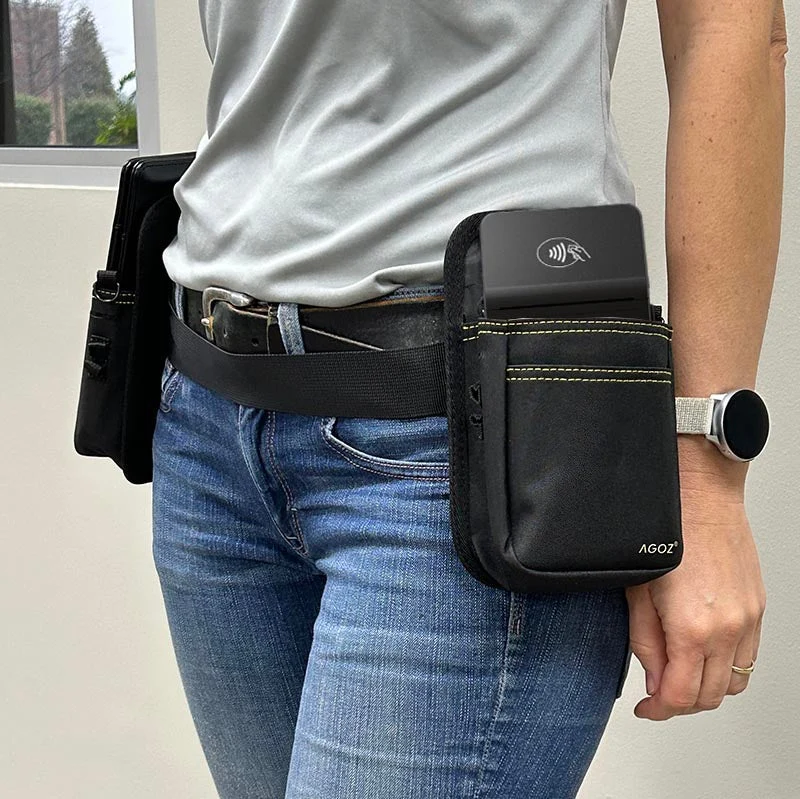 Étui à double poche pour POS Ingenico avec ceinture réglable | Agoz
