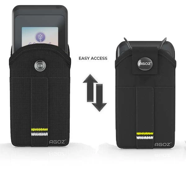 Étui holster pour lecteur de cartes mPOS Verifone avec fermeture à bouton-pression réglable | Agoz