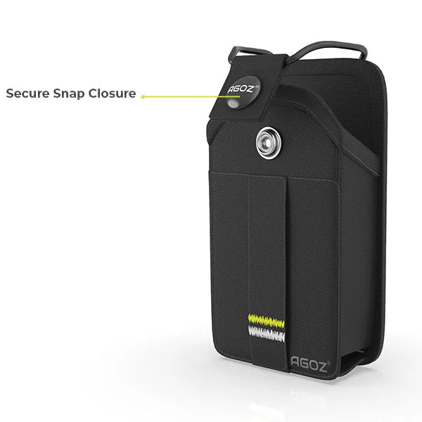 Étui holster pour lecteur de cartes mPOS Verifone avec fermeture à bouton-pression réglable | Agoz