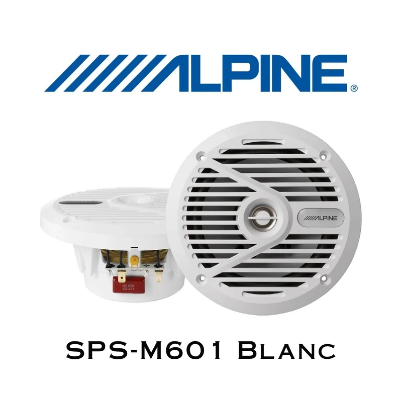 Alpine SPS-M601 - Hauts-parleurs marine 6,5" (Blanc ou Argent)