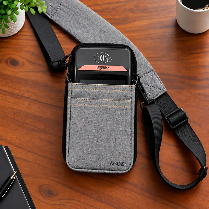 Étui holster portable pour terminal de paiement Ingenico avec bandoulière réglable | Agoz