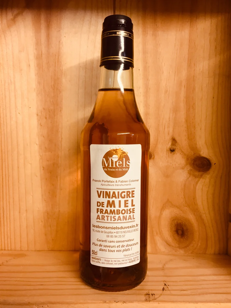 A Découvrir Les Bons Miels du Vexin et du Midi Vinaigre de Miel Vinaigre Miel Framboise 50 cl