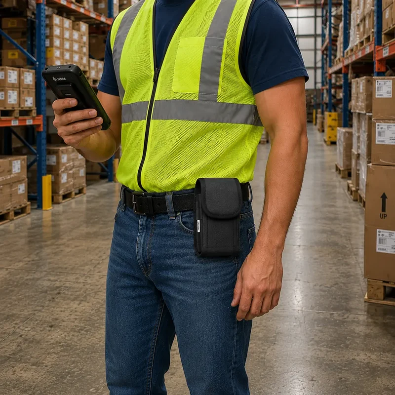 Étui robuste pour scanner portable Zebra avec clip ceinture pour travail en équipe | Agoz