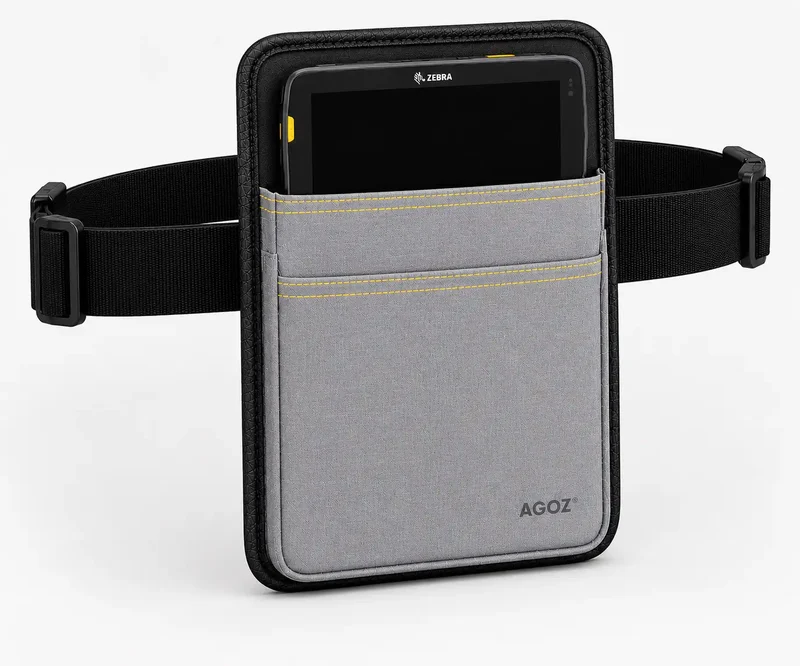 Étui de transport robuste pour tablette avec ceinture de taille pour entrepôt, commerce de détail et soins de santé