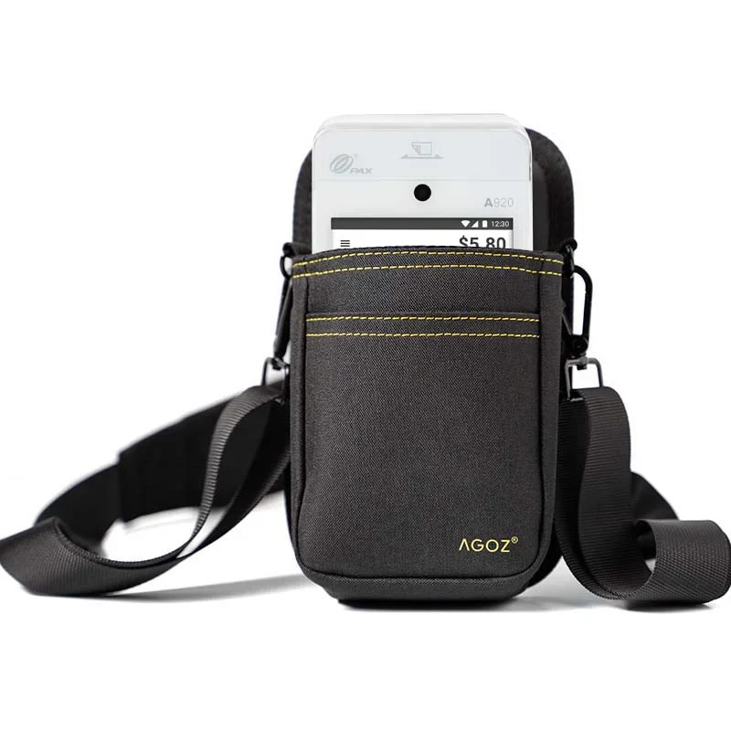 Étui pour terminal POS PAX avec bandoulière ajustable à porter en travers du corps | Agoz