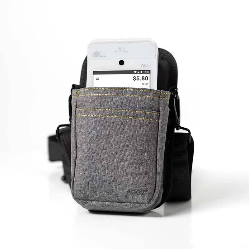 Étui pour terminal POS PAX avec bandoulière ajustable à porter en travers du corps | Agoz