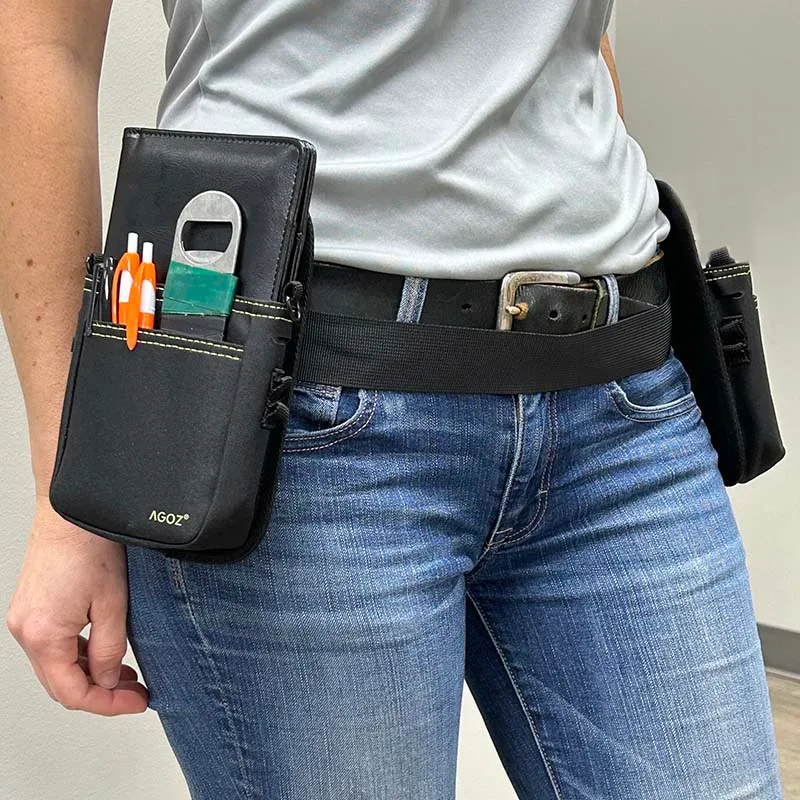 Étui à double poche pour POS PAX avec ceinture réglable | Agoz