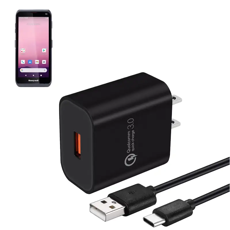 Kit chargeur mural USB-C Honeywell pour scanner de codes-barres destiné aux opérations d'entreprise | Agoz