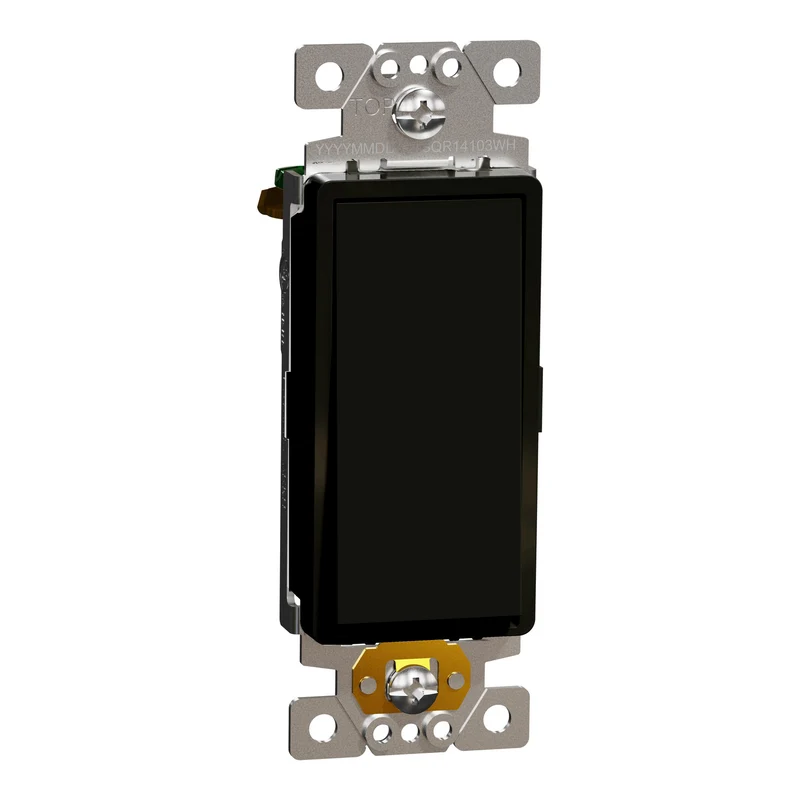 Switch, X Series, 15A, single pole, 1 way, black - SQR14101BK