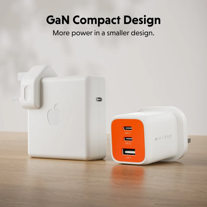 Chargeur GaN HyperJuice Flex 65 W - Orange (Royaume-Uni)