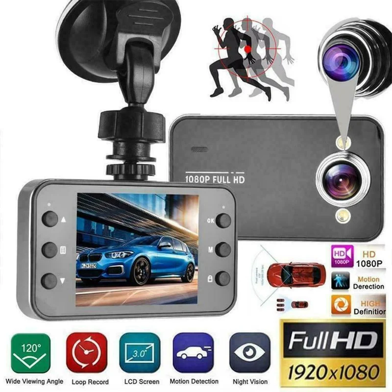 Caméra de voiture HD pour enregistrement + détecteur de mouvement