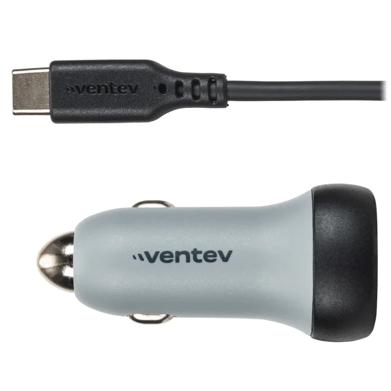 27W ULTRAFAST Dual Car Charger with USB-C Travel Cable