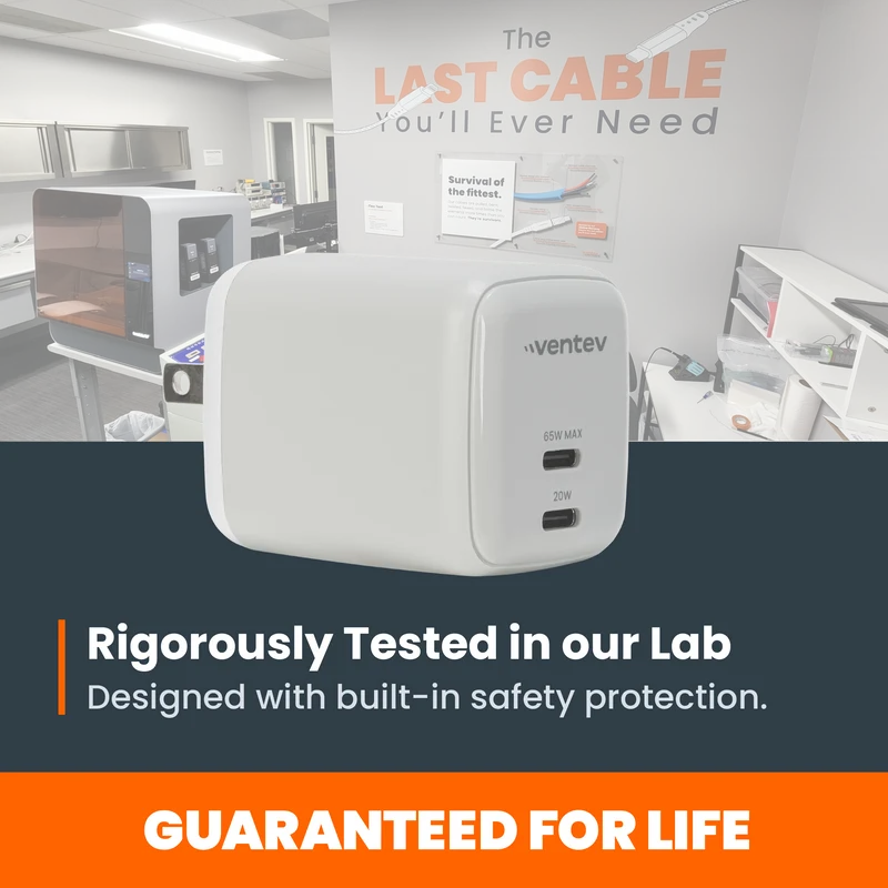 65W ULTRAFAST USB C Universal Dual GaN Mini Wall Charger