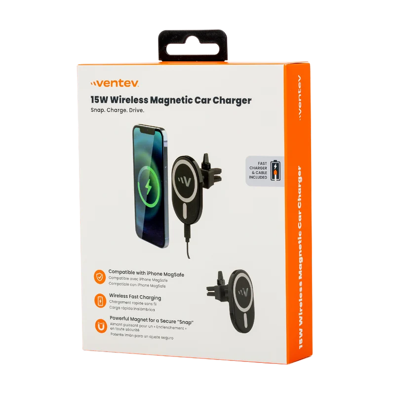 15W ULTRAFAST Magnetic Wireless Car Charger Mount