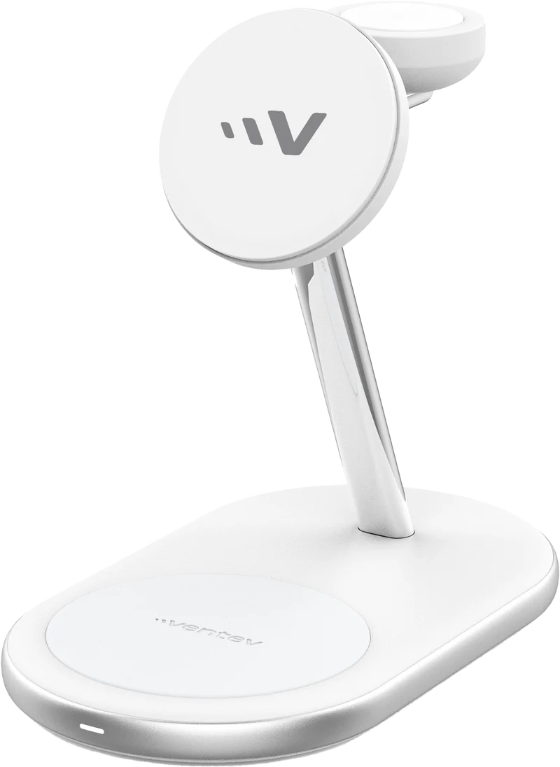 Qi2 Wireless 3-1 Desk Mount White