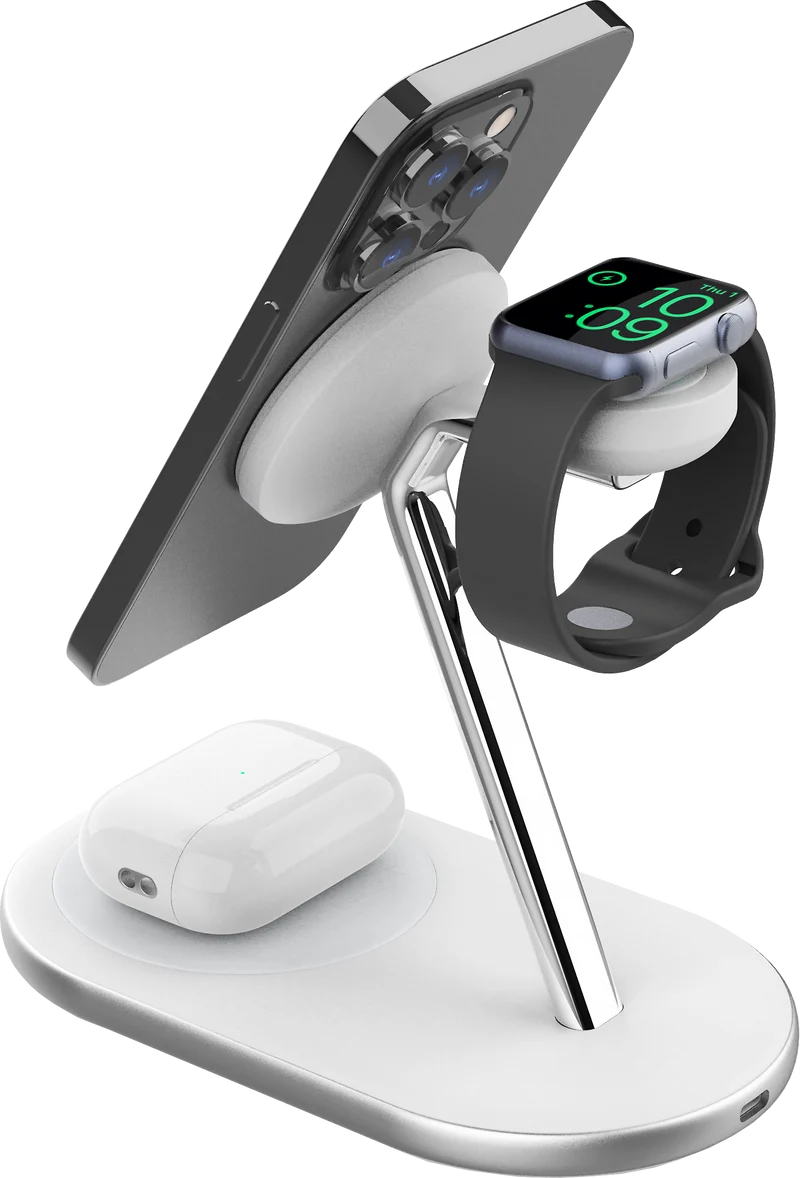 Qi2 Wireless 3-1 Desk Mount White