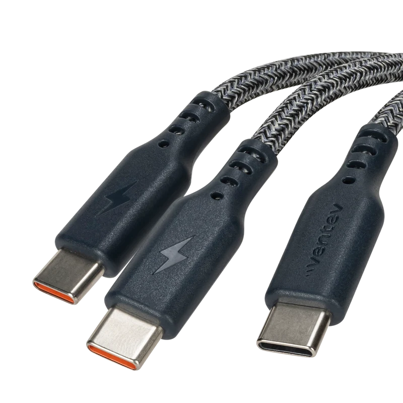 ULTRAFAST Trilogy 140W USB-C to USB-C High Speed 140W 3-in-1 Charging Cable