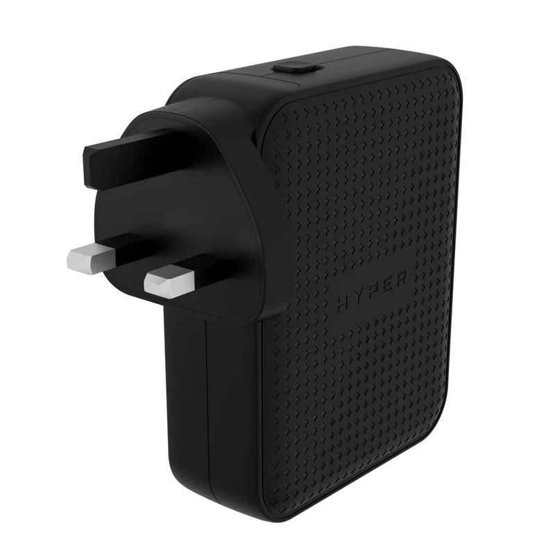 Chargeur de voyage HyperJuice® 145 W USB-C GaN testé pour la sécurité avec 4 ports - Noir
