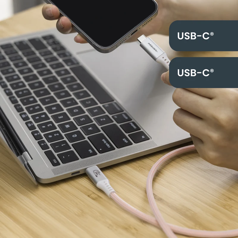 ULTRAFAST Duo USB-C to USB-C 2 in 1 High Speed & Data Transfer Ultradurable 3 Foot Cable