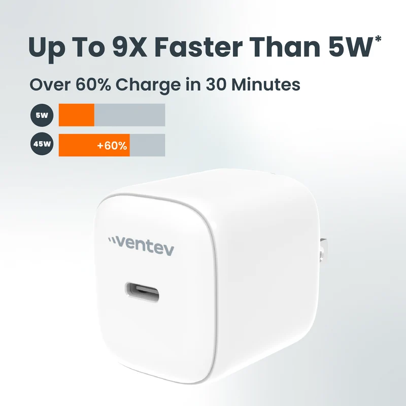 45W ULTRAFAST USB-C Universal GaN Mini Wall Charger