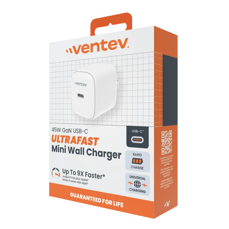 45W ULTRAFAST USB-C Universal GaN Mini Wall Charger