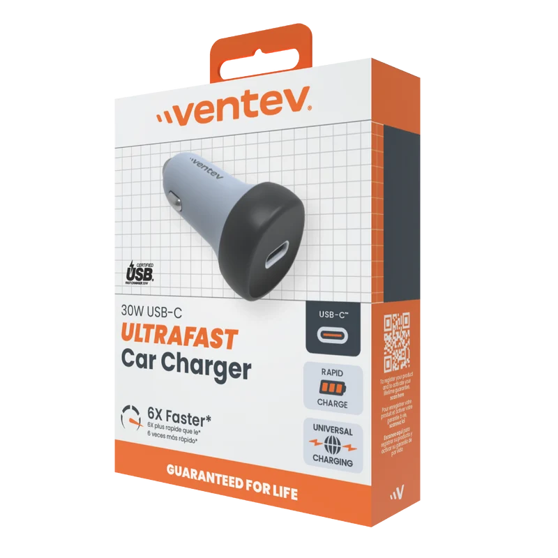 30W ULTRAFAST USB C Universal Car Charger