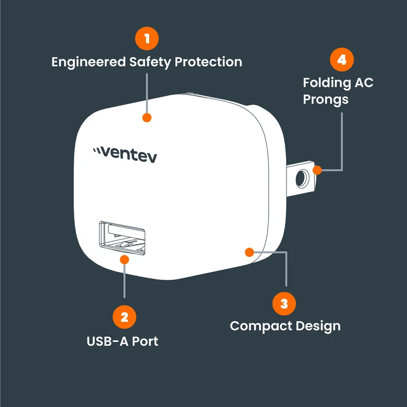 12W USB-A Universal Mini Wall Charger