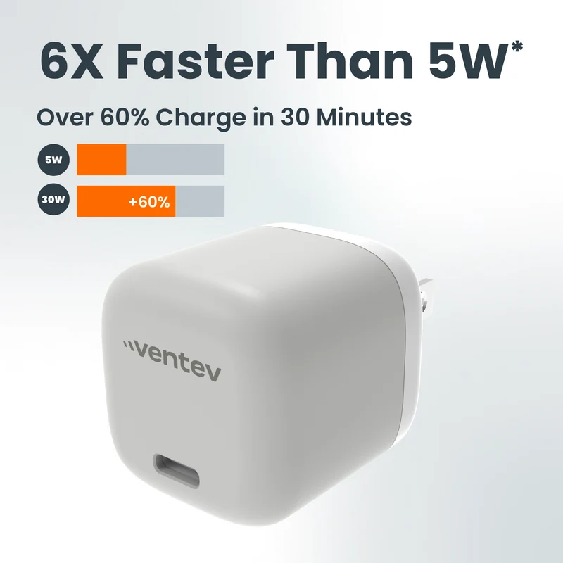 30W ULTRAFAST USB-C Universal GaN Mini Wall Charger