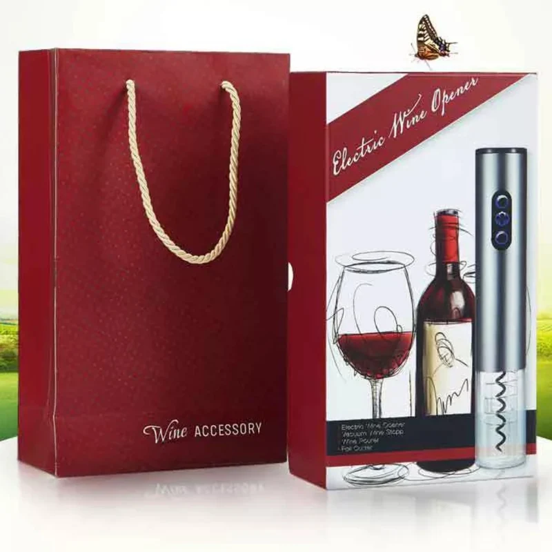 Ensemble 4 en 1 pour vin, ouvre-bouteille électrique, bouchon sous vide, aérateur et coupe-capsule