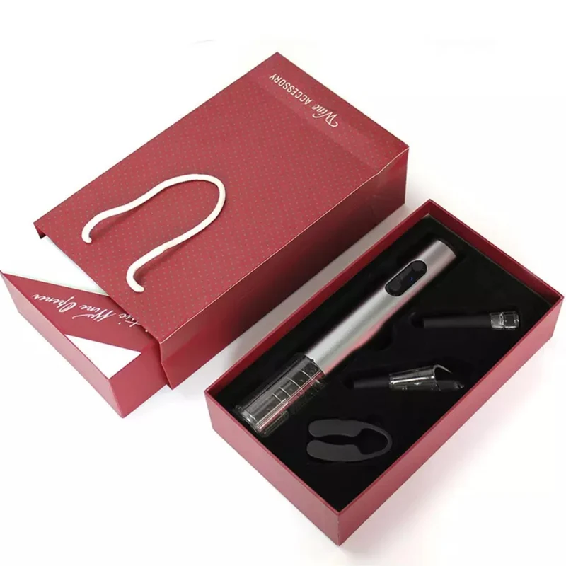Ensemble 4 en 1 pour vin, ouvre-bouteille électrique, bouchon sous vide, aérateur et coupe-capsule