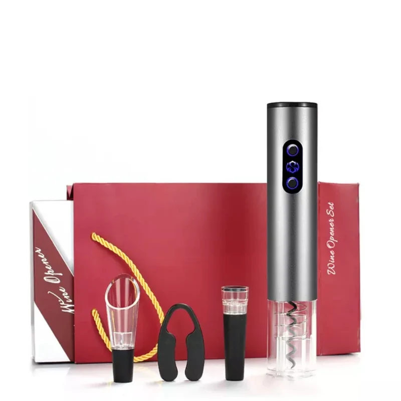 Ensemble 4 en 1 pour vin, ouvre-bouteille électrique, bouchon sous vide, aérateur et coupe-capsule