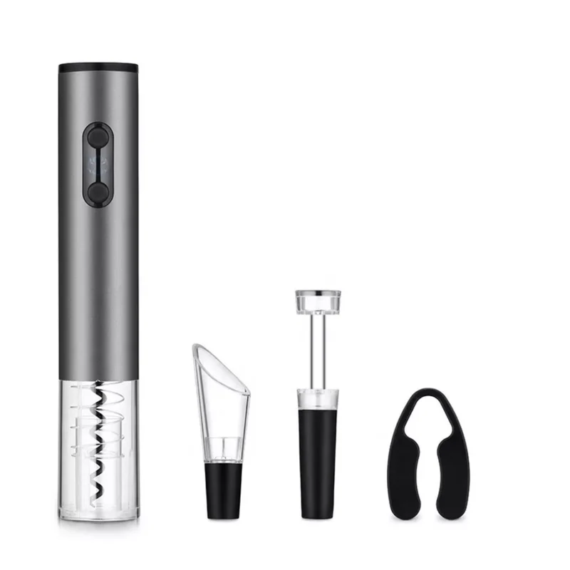Ensemble 4 en 1 pour vin, ouvre-bouteille électrique, bouchon sous vide, aérateur et coupe-capsule