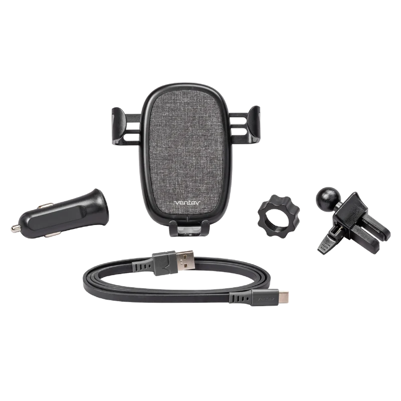 10W ULTRAFAST Wireless Car Charger with Vent Mount and USB-A to USB-C Cable