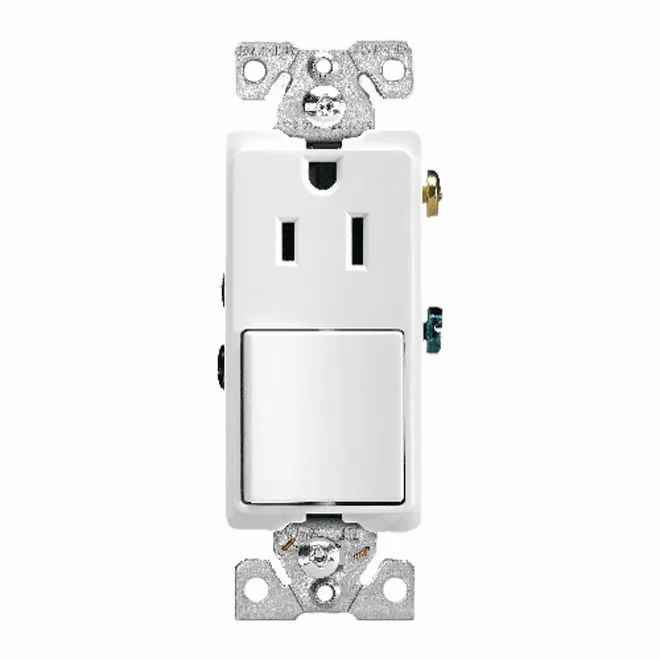 Eaton Tamper Resistant Switch and Receptacle, White, 15A