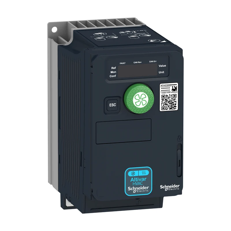 Variable speed drive, Altivar HVAC ATH200/ATH230, 0.75kW, 1hp, 200–240V, 1 phase, IP20, with EMC filter