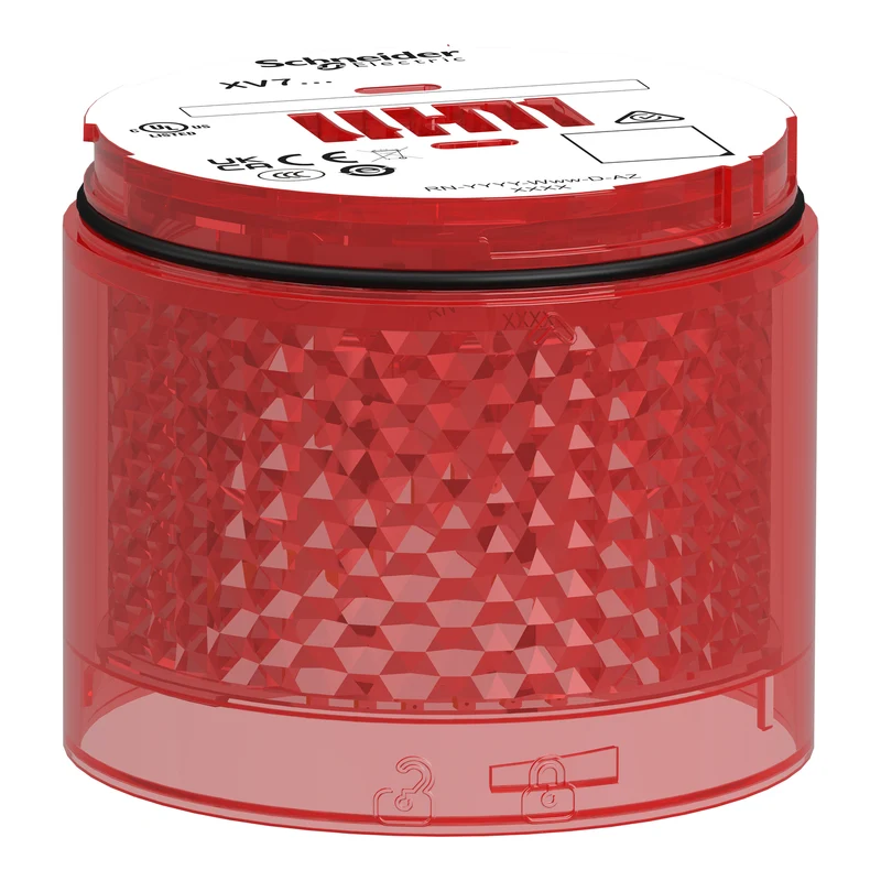 Light Module, Harmony XVB7 Modular Tower Light, red, Ø70mm, steady, coloured lens