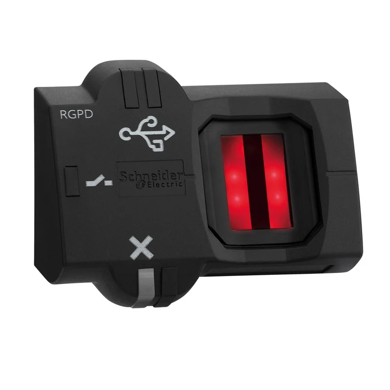 Biometric Switch Monostable RGPD, Harmony XB5S, Plastic, 22mm, Connection By M12 Connector, 24V AC DC