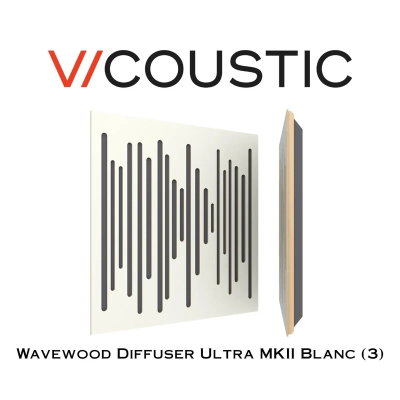 Vicoustic Wavewood Diffuser Ultra MKII - Panneaux acoustiques Absorbeurs et Diffuseurs (3 Unités)