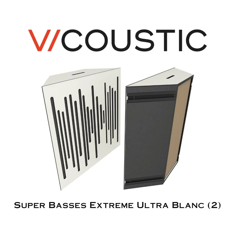Vicoustic Super Extreme Ultra | Panneaux ultra absorbeurs de basses fréquences noir (2 Unités)