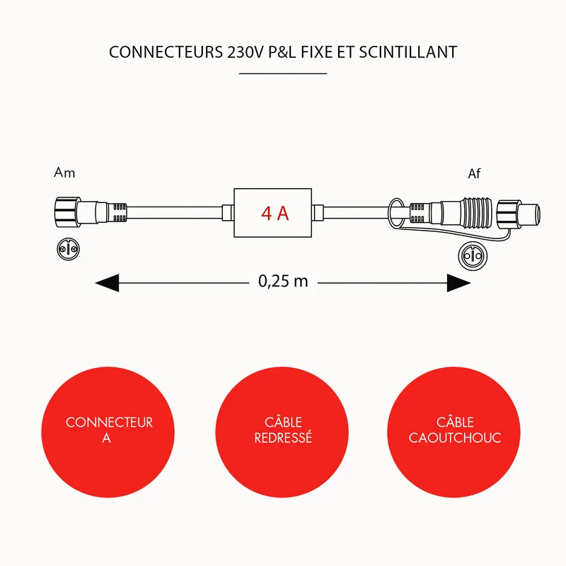 Redresseur connecteur A - 4 Ampère - 230V