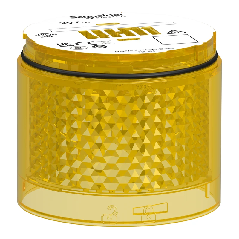 Light Module, Harmony XVB7 Modular Tower Light, yellow, Ø70mm, steady, coloured lens