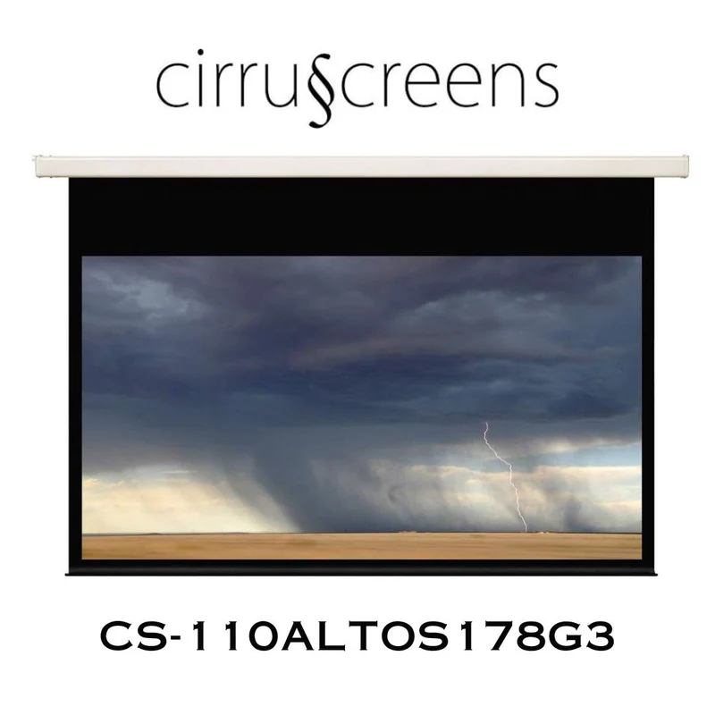Cirrusscreens Série Alto | Écran de projecteur de cinéma maison motorisé