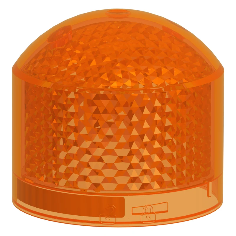 Beacon lens light module, Harmony XVB7 Modular Tower Light, orange, Ø70mm, flashing, coloured lens