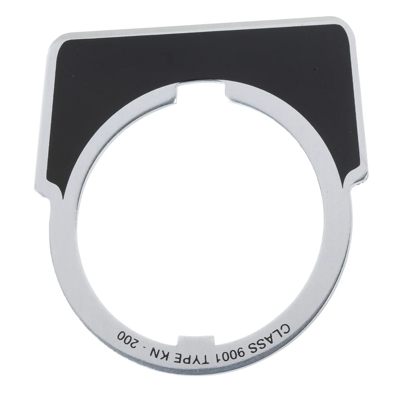 Harmony 9001K, Harmony 9001SK, Legend, 30mm, Aluminium, Black With Silver Letters, 40x43mm, Marking STOP-START