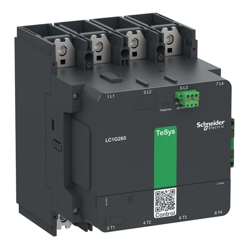 Contactor, High Power, TeSys Giga, Standard Version, 4 Pole/NO, AC-1 <=440V 440A, 100-250VAC/DC Coil