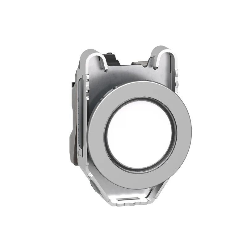 Pilot Light, Harmony XB4,Metal, White Flush Mounted, 30mm, Universal LED, Plain Lens, 230...240V AC
