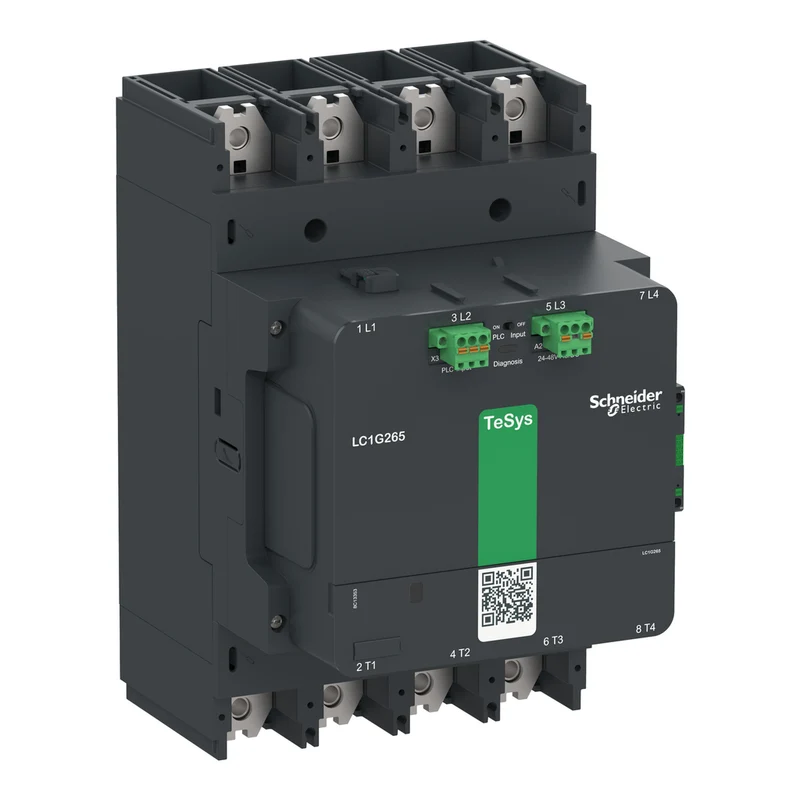 Contactor, High Power, TeSys Giga, Advanced Version, 4 Pole/NO, AC-1 <=440V 440A, 200-500VAC/DC Coil