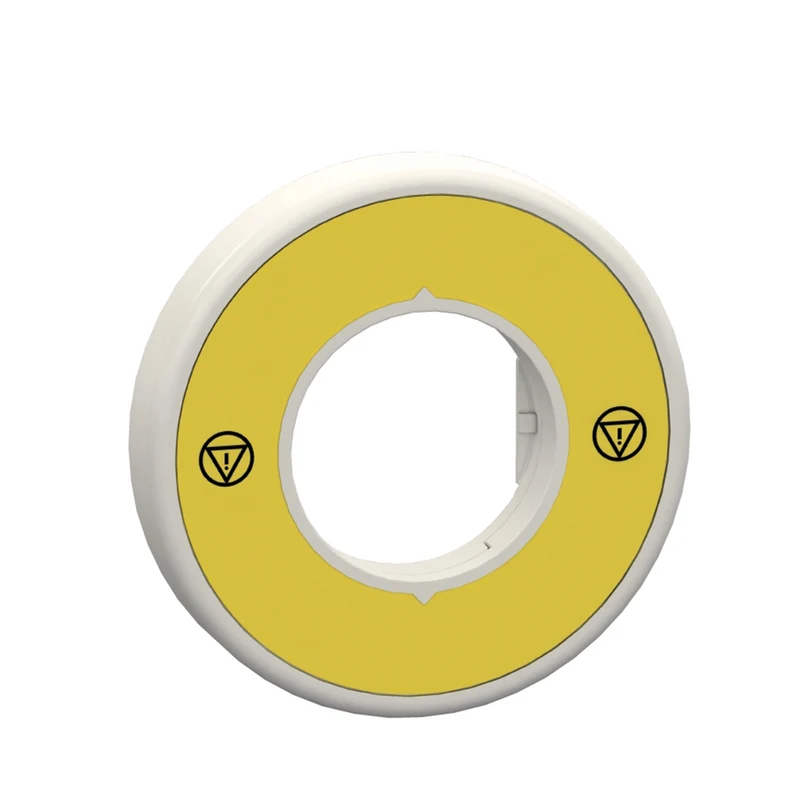 Illuminated Unmarked Legend Ring, Harmony XB5, 60mm, Plastic, Yellow, White Or Red Integral LED, 24V AC DC