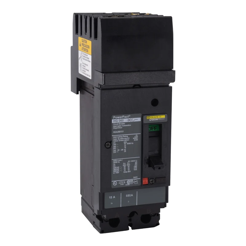 Circuit Breaker, PowerPacT H, 40A, 2 Pole, 600VAC, 18kA, I-Line, Thermal Magnetic, 80%, BC