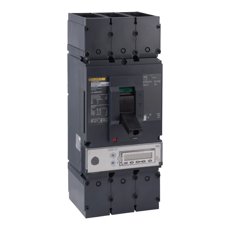 Circuit Breaker, PowerPacT L, 400A, 3 Pole, 600VAC, 14kA, Lugs, MicroLogic 6.3A, 100%